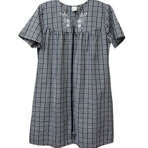 Croft & Barrow embroidered zip up, short sleeve duster robe, XL
